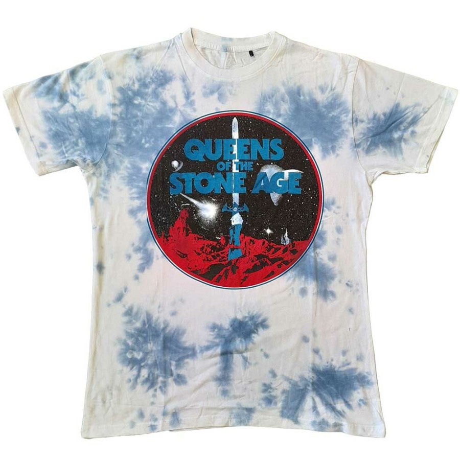 Men'S T-Shirts * | Store Queens Of The Stone Age T-Shirt Branca Sword Dip Dye