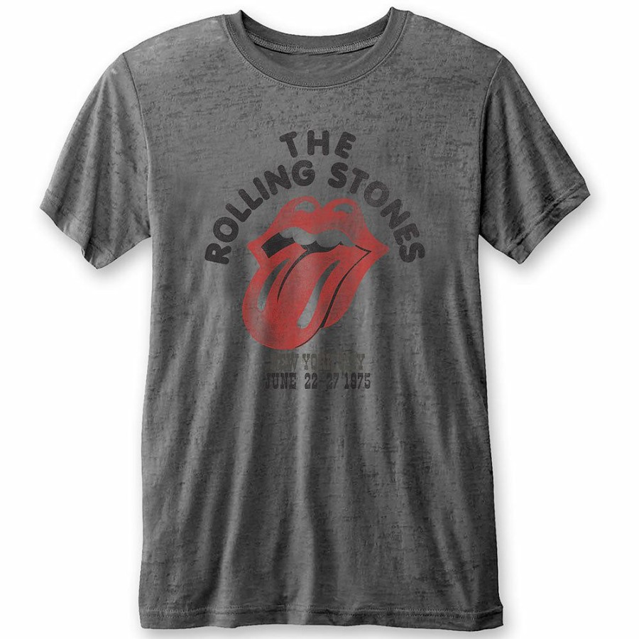 Men'S T-Shirts * | Fire Sale Rolling Stones T-Shirt New York City 1975 , Burn Out Tee