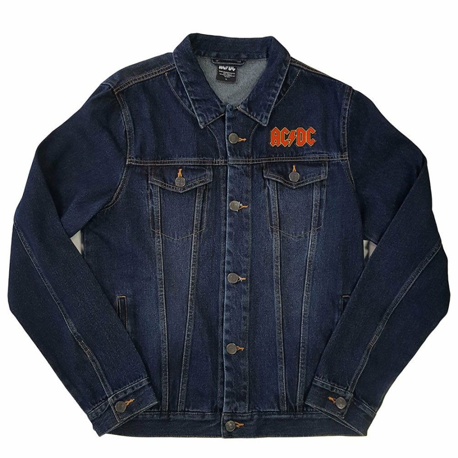 Men'S T-Shirts * | Fire Sale Ac/Dc About To Rock Denim Jacket