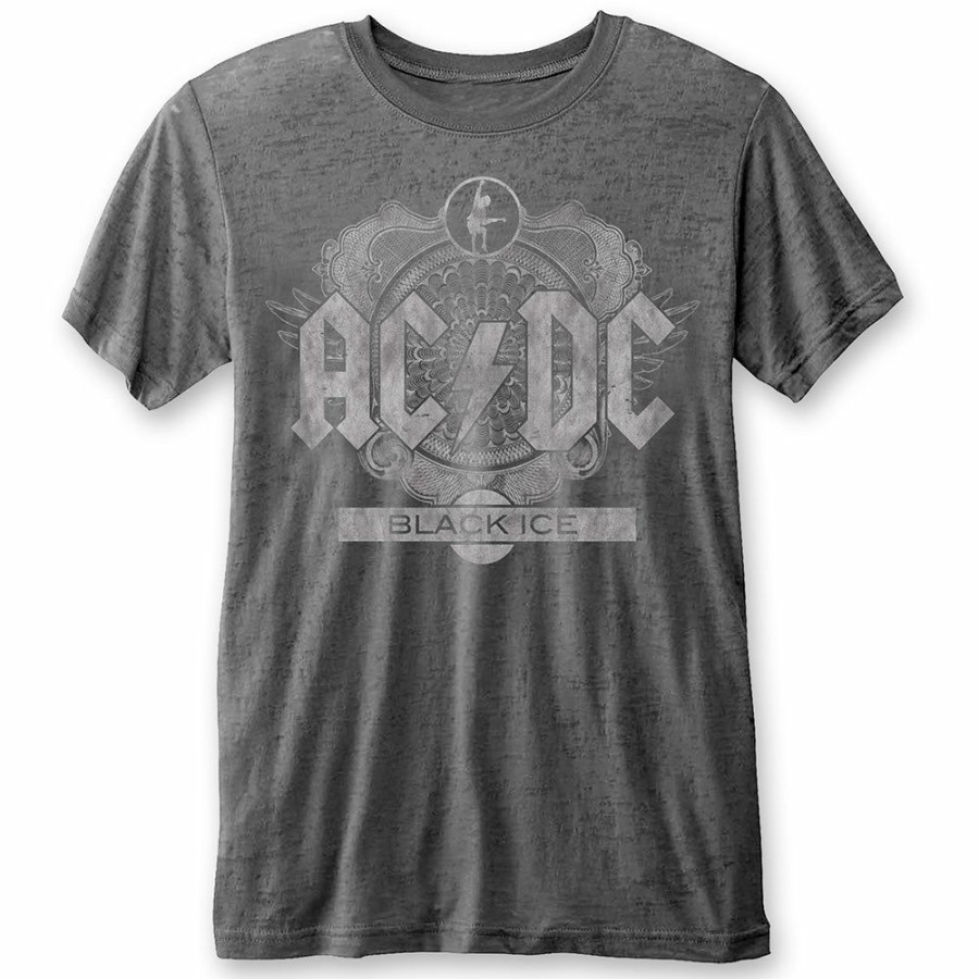 Men'S T-Shirts * | Fashion Ac/Dc Burn Out T-Shirt Black Ice