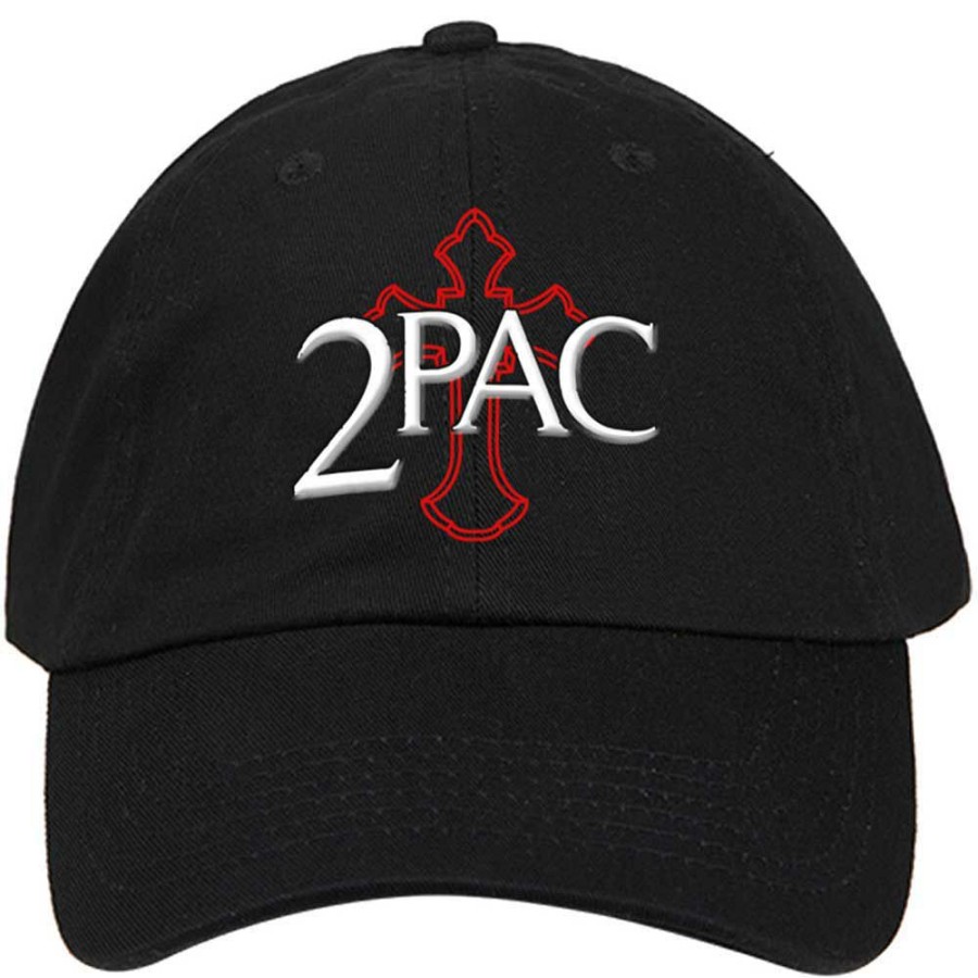 Men'S T-Shirts * | Sale Online Tupac Unisex Baseball Cap Cross Logo