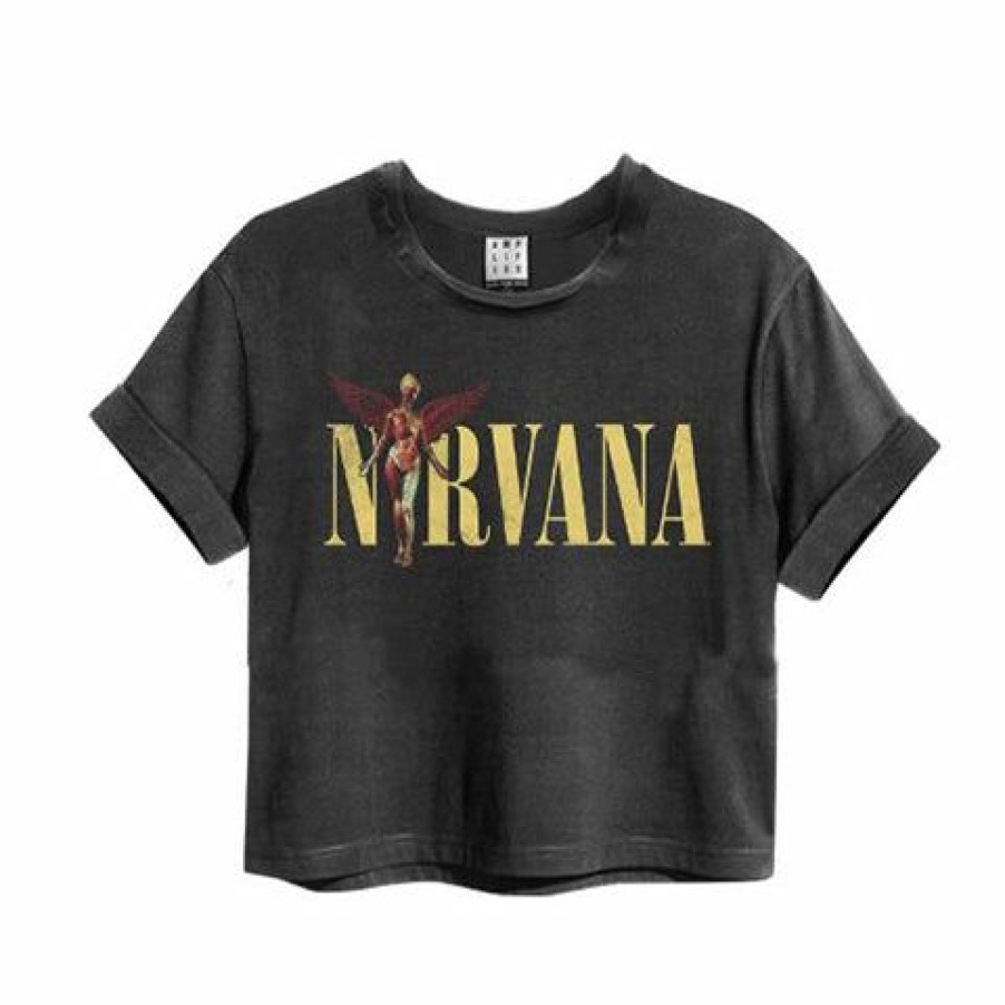 Ladies T-Shirts * | Fashion Nirvana Crop Top T Shirt In Utero