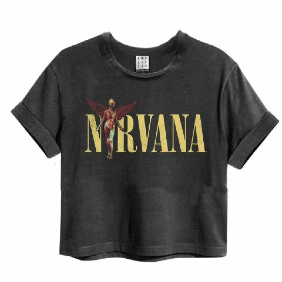 Ladies T-Shirts * | Fashion Nirvana Crop Top T Shirt In Utero