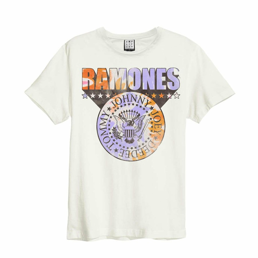 Men'S T-Shirts * | Cut Price Ramones T-Shirt Tie Dye Shield