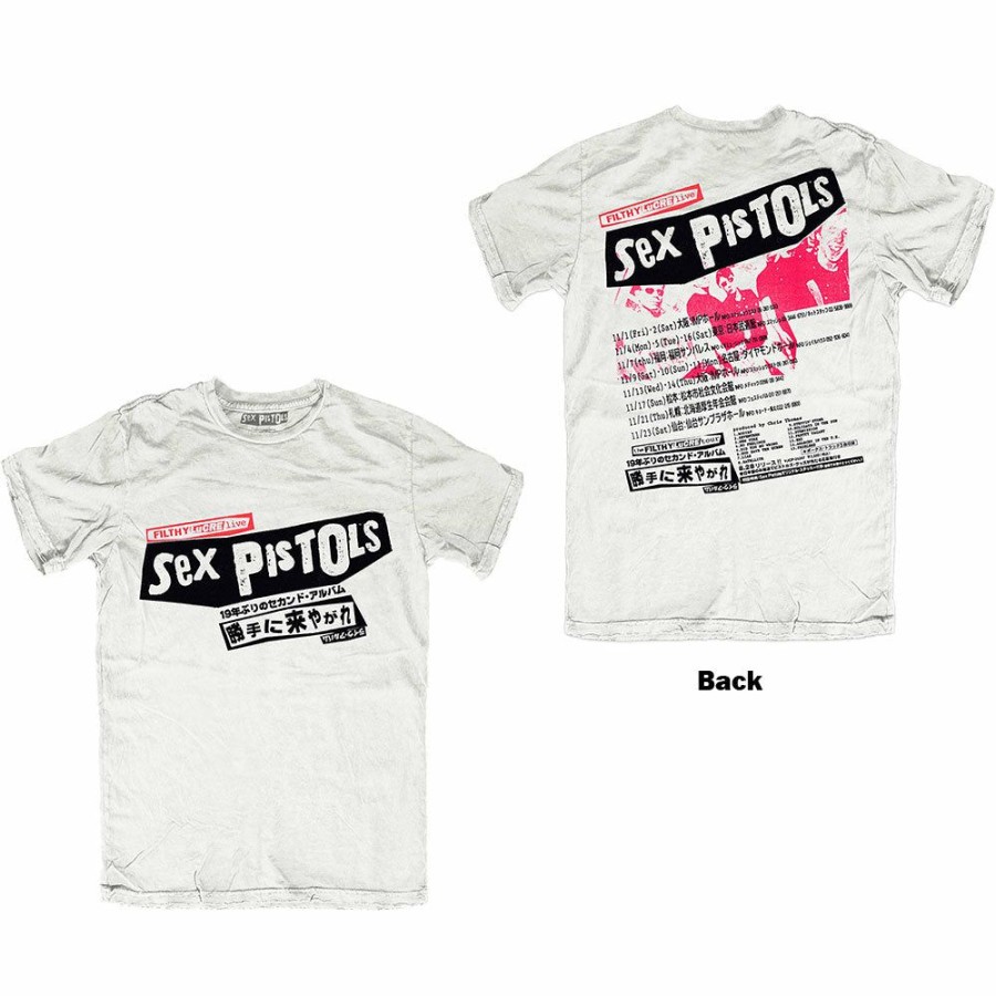 Men'S T-Shirts * | Cut Price Sex Pistols T-Shirt Filthy Lucre Japan Back Print